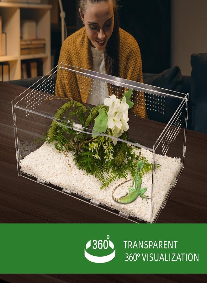 UCandy Micro Habitat Terrarium Enclosure, Jumping Spider Enclosure with Locking Latch for Small Tree Dwelling Reptiles,Tarantula, Amphibians, Spiders,Invertebrates (6x8x14 inxh) - Image 3